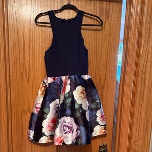 Le Chateau Navy and Floral Kids Dress